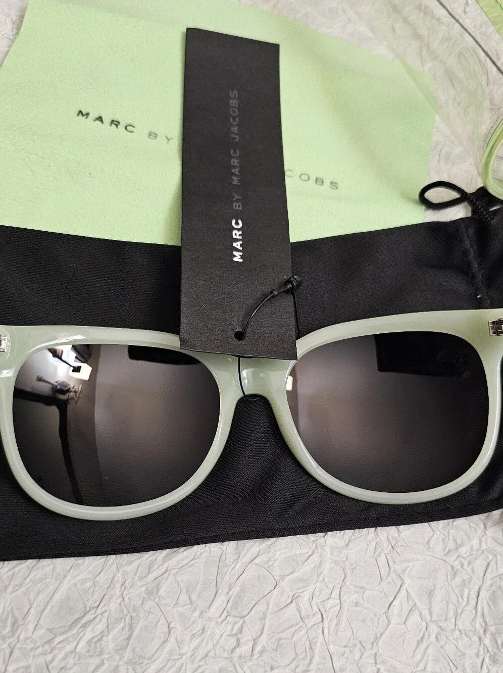 Marc Jacobs MMJ409 Opal Green Mirror Shaded Womens Sunglasses NEW NWT & case Marc Jacobs MMJ409 Opal Green Mirror Shaded Womens  main image 4